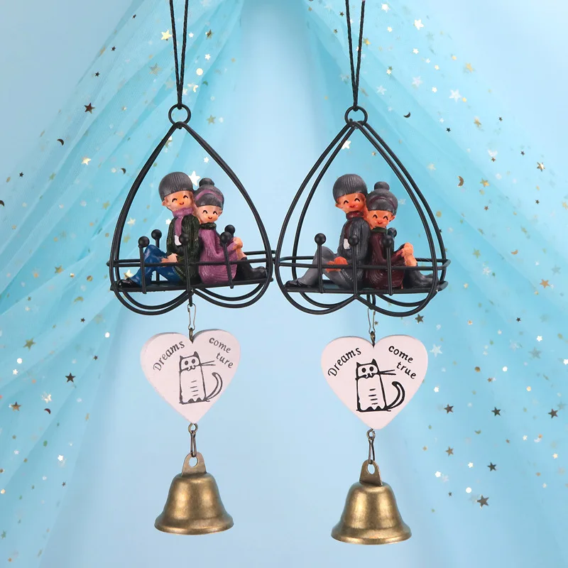 

Creative Resin Wind Chime Zakka Grocery Couples Door And Window Hanging Decoration Bell Resin Crafts Students Gift Wholesale