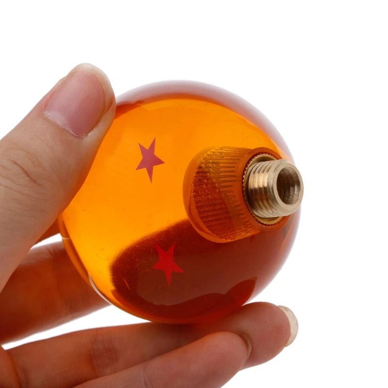 Universal Car Auto Manual Gear 54mm Shift Knob Ball 3-7 Stars+3 Pcs Nut Adapters Acrylic threaded shift knob