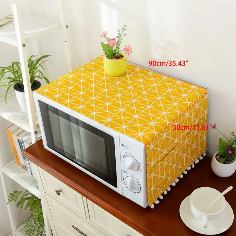 Крышка от пыли для микроволновой печи с мешком для хранения кухонные принадлежности, аксессуары для украшения дома