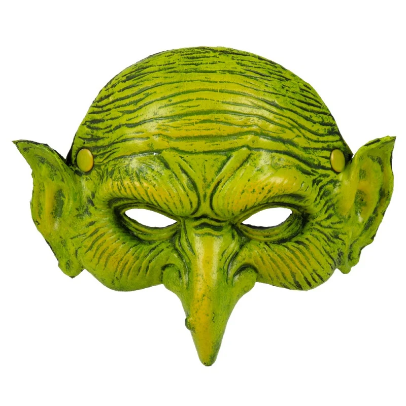 

Cosplay Halloween Carnival Festival Party 3D Soft EVA Pu Foam Animal Shaped Witcher Masquerade Green Goblin Mask