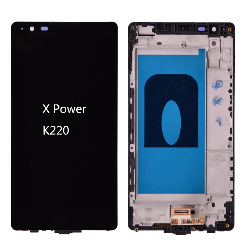Для LG X power K220DS K220 ЖК-дисплей с кодирующий преобразователь сенсорного экрана в сборе с рамкой