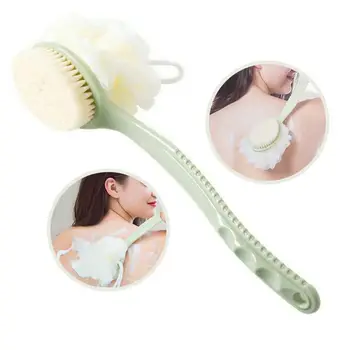 

Shower Brush With Bristles And Bath Balls, Back Bath Net With A Long-Sleeve Sponge Skin Exfoliating Bath, Suitable For Moist Or