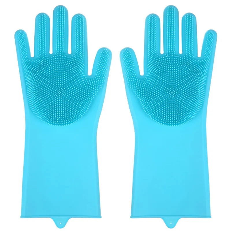 1 Pair Of Kitchen Cleaning Magic Silicone Gloves Household Multifunctional Hand Scrubbing Tool 2PC