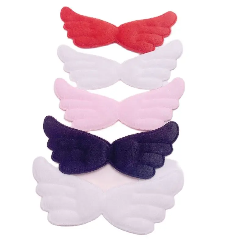 30 Teile/los 13.5*6CM Fühlte Engel Flügel Gepolsterte Applique Für Handgemachte Kleidung Hut Nähen Liefert DIY Haar Clip zubehör Patches – Detail 7