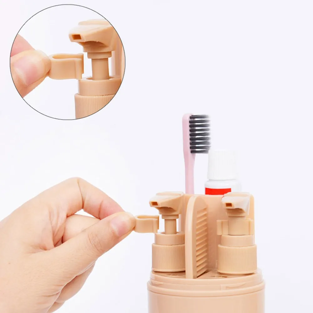 6pcs/set Outdoor Travel Wash Set Included Wash Cup Bottled Comb Toothpaste Toothbrush Creative Home Wash Cup Home Supplies