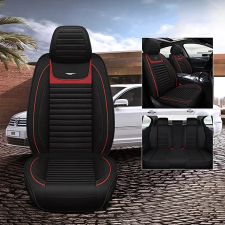 Передняя+ задняя) 5 мест льняная крышка автомобильного сиденья для kia Rio 3 4 Sorento 2005 2007 2011 2013 soul spectra styling - Название цвета: Black  Standard