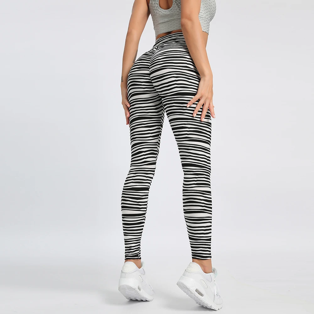 striped yoga leggings