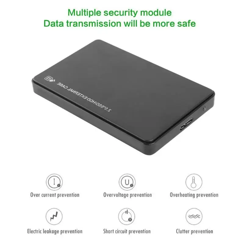 2,5 дюймов HDD SSD чехол USB3.0 to SATA жесткий диск коробка 5 Гбит/с инструмент бесплатный мобильный внешний жесткий диск Корпус для ноутбука Настольный ПК