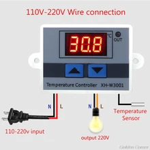 Contrôleur numérique W3001 AC 110V-220V Régulateur de Température Thermostat Commutateur Affichage LED Numérique M06 21 DROPSHIPPING