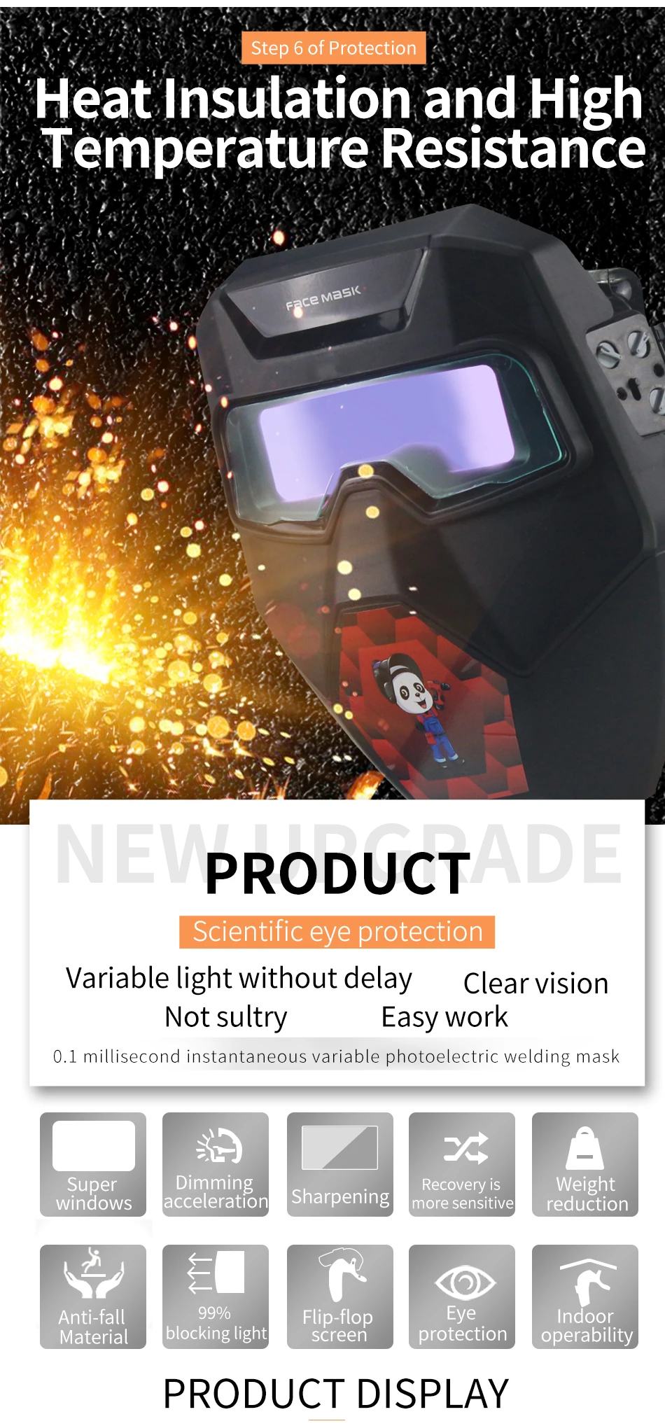 Outside Control Solar Auto Darkening Welding Glasses Welder Mask Welding Helmet With Shade eara Din9-Din13