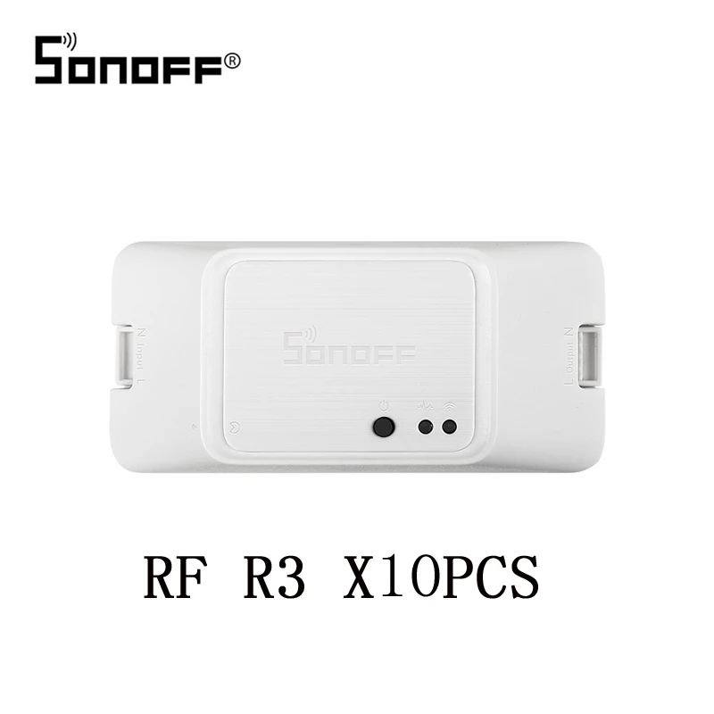 SONOFF RFR3 Smart RF управление RM 433 МГц переключатель Wi-Fi 100-240 В DIY приложение Ewelink Автоматизация работает с Alexa Google Home - Комплект: RF R3 10PCS
