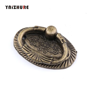 

Bronze Vintage Flower Handle Tab Drawer Cabinet Jewelry Box Decorative DIY Furniture Hardware,Chinese Home Handles,47*30mm,1Pcs