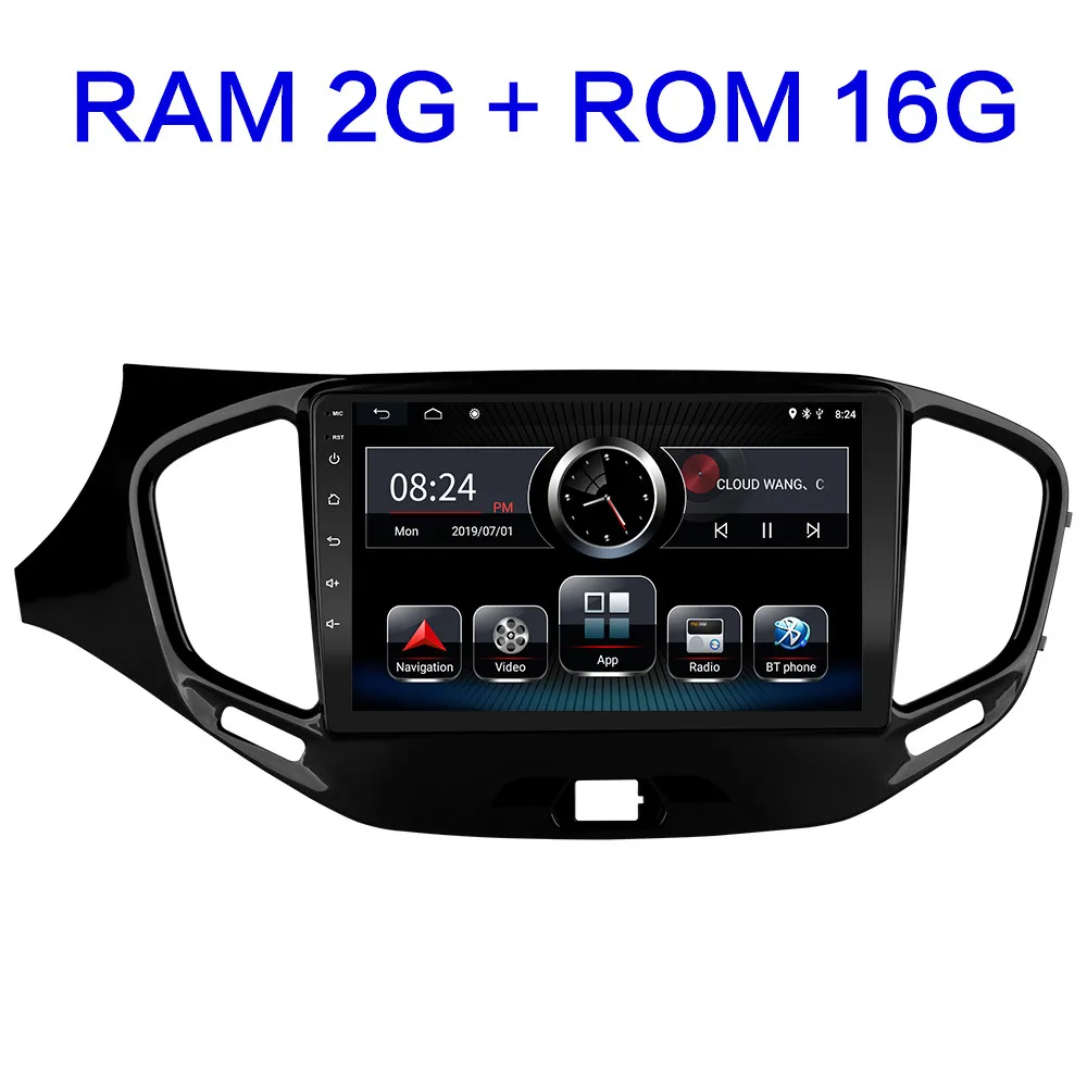 A-2G-16G 2G ram Android 9,0 для LADA Vesta Cross Sport автомобильный Радио gps 2din автомобильный мультимедийный видео плеер - Цвет: A-2G-16G