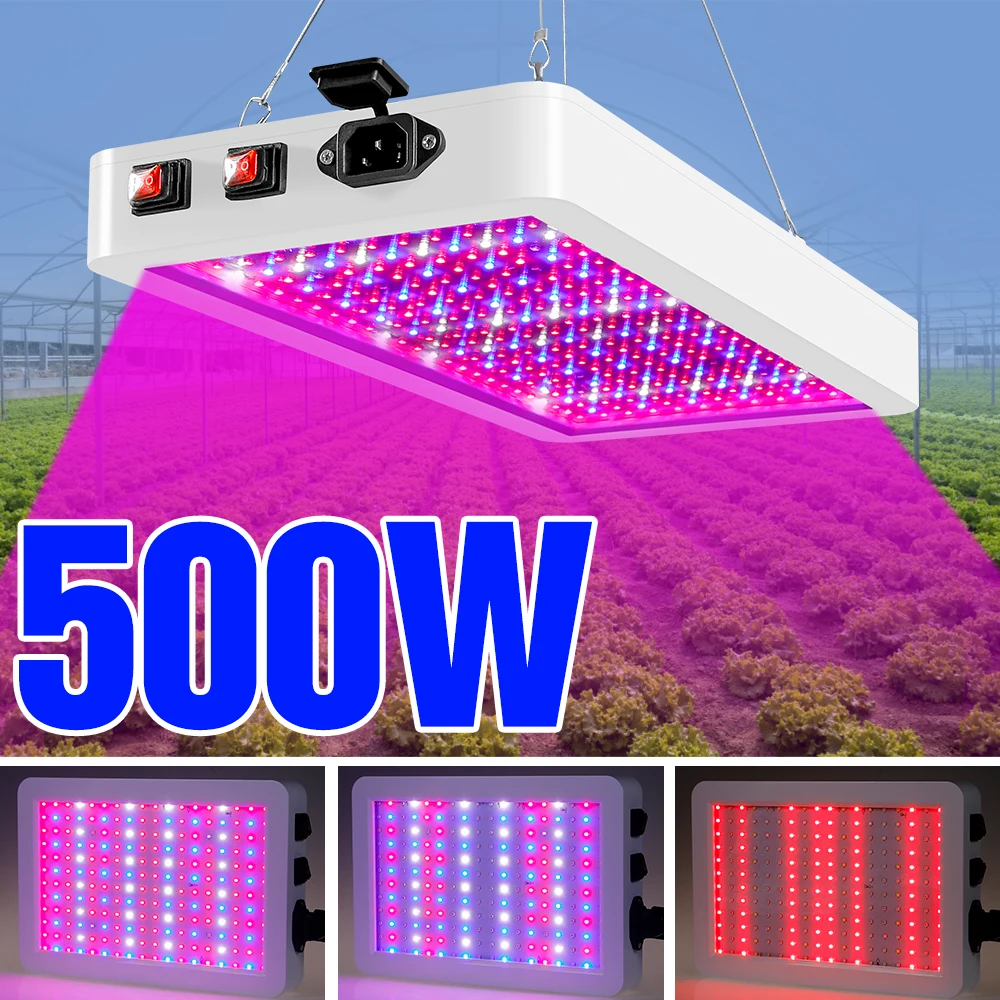BiaRiTi Plant Light LED Full Spectrum Phyto Grow Lamp 300W 500W Indoor Flower Growing Tent LED Hydroponics Seedling Fito Lights