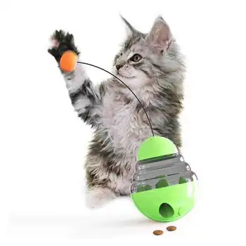 

Portable tumbler cat toy food ball multi-functional interactive toy professional funny cat artifact four colors optional