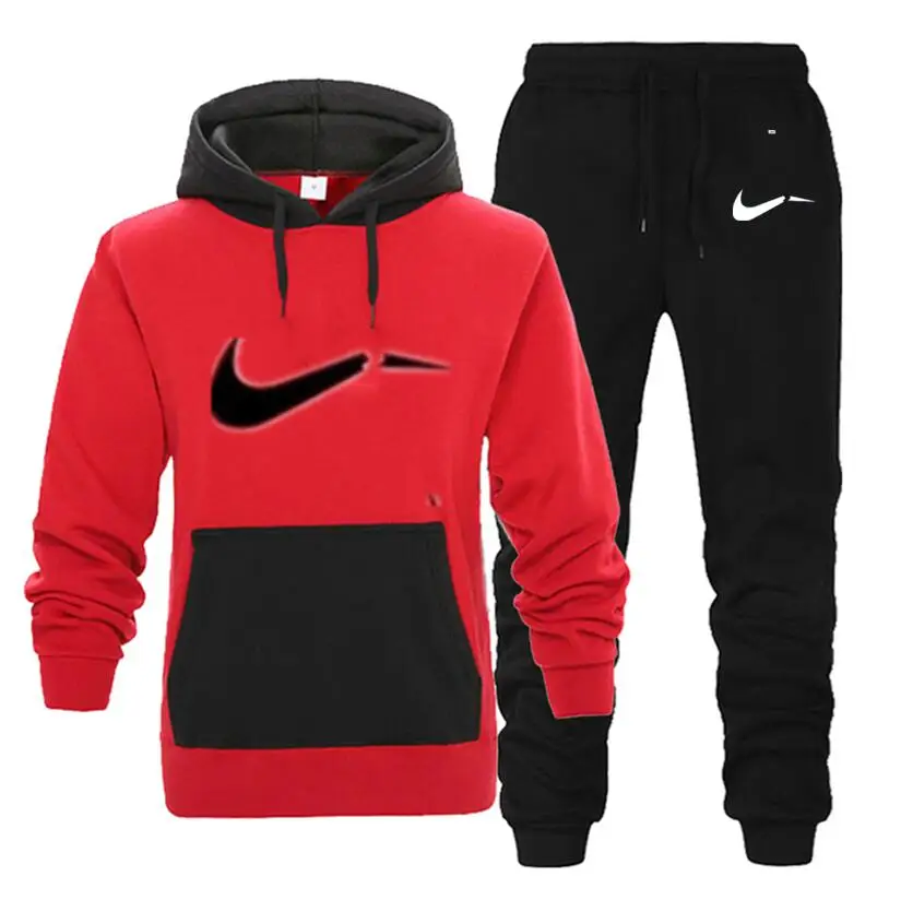 Зимние модные брендовые мужские комплекты, спортивный костюм с ...