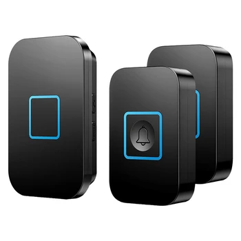 

Smart Wireless Doorbell Waterproof Home LED Light Call Bell 300M Remote Music Doorbell EU Plug
