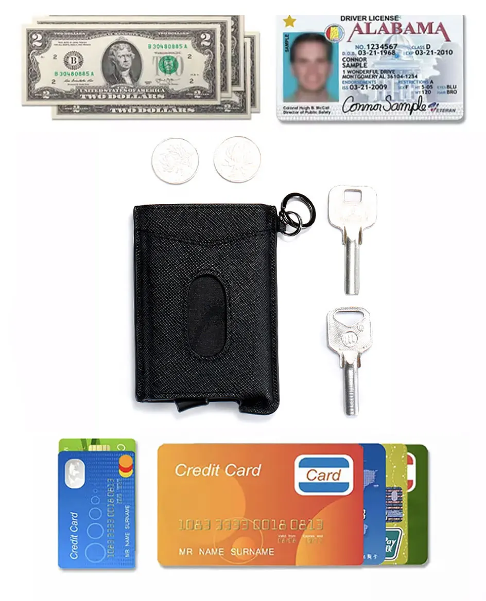 Высокое качество Rfid держатели для кредитных карт мужской кошелек Бизнес-держатель для карт чехол тонкий карман для денег сумка безопасности смарт-кошелек автоматический