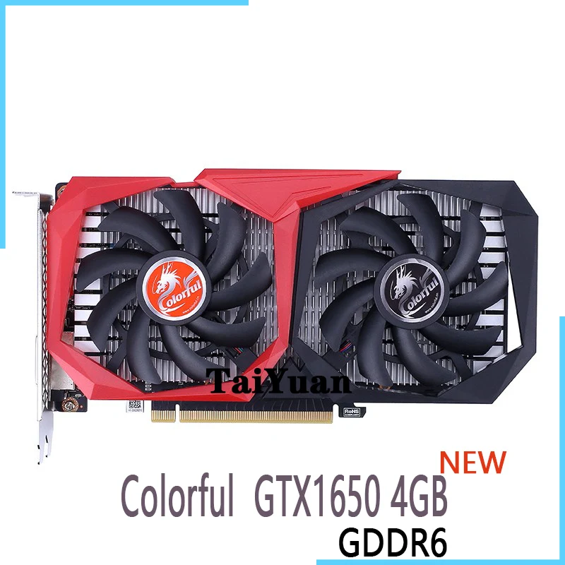 gpu pc Colorful GeForce BATTLE AX GTX 1650 4GDDR6 GTX 1650 12nm 4G GDDR6 128bit  Support AMD Intel Desktop CPU MotherboardNEW gpu computer