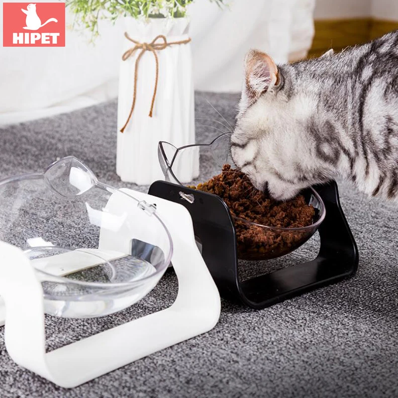 

Adjustable Cat Feeding Bowl With Raised Stand Pet Dog Puppy Water Feeder Sloping Slope Design Protect Spine Cats Food Bowl Dish