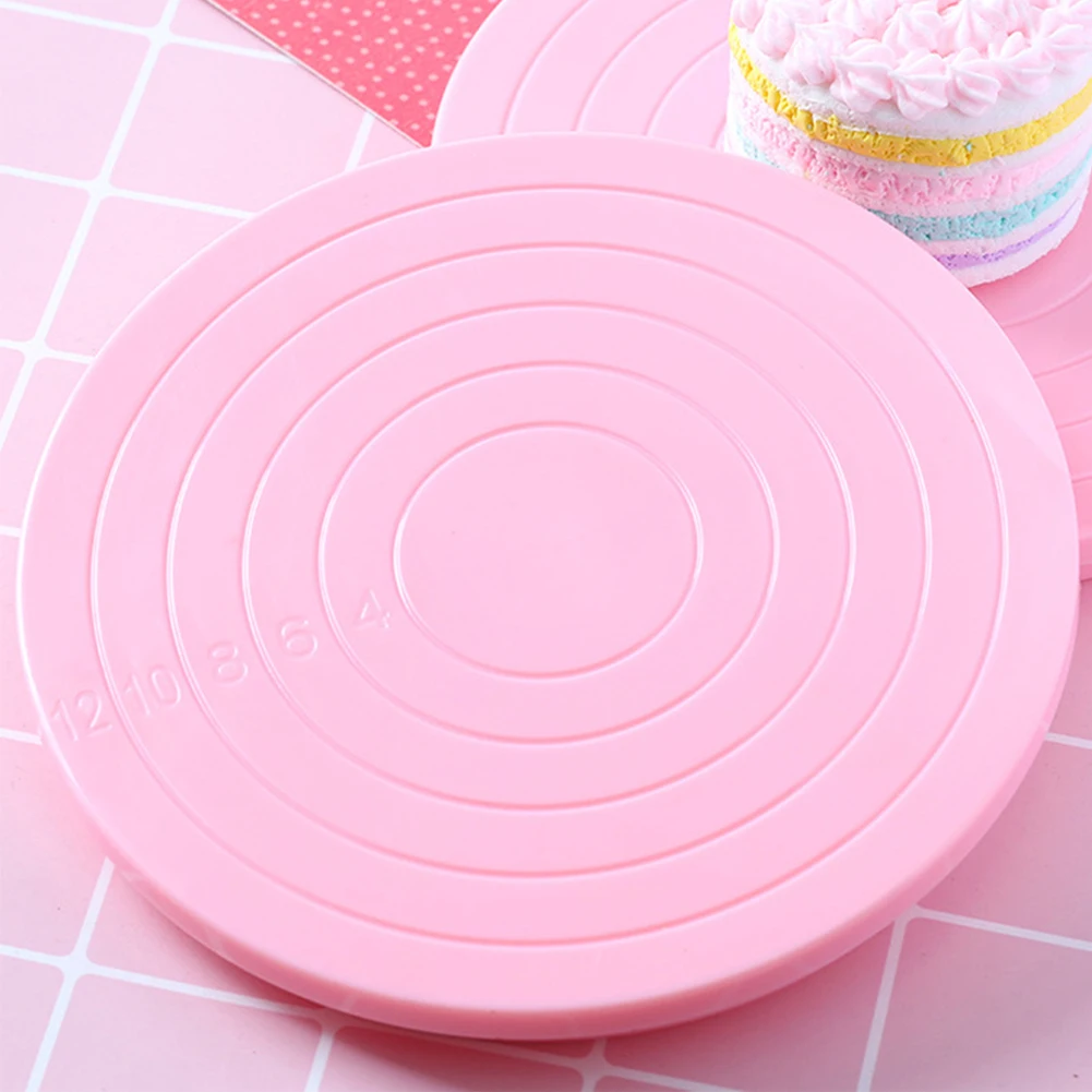 Торт Поворотный Стол DIY выпечки Sugarcraft тарелка круглый десерт вращающаяся платформа украшения стенд помадка вращающаяся нескользящая подошва