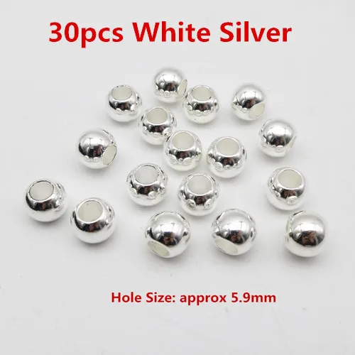 30pcs White Silver 20 штук-50 шт. золотистый/белый серебряных крючков, подвязанные лентой, с объемной волной, дредлоки, для увеличения объема, бусины трубчатые кольца для детей для женщин аксессуары для наращивания волос - Цвет: 30pcs White Silver