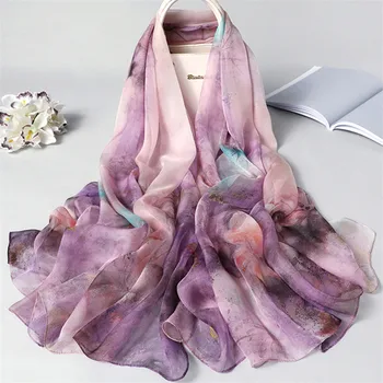 

2020 luxury Silk scarf Spring and summer lady Superior quality scarves female beach Headband muffler New Women Fashion Shawl