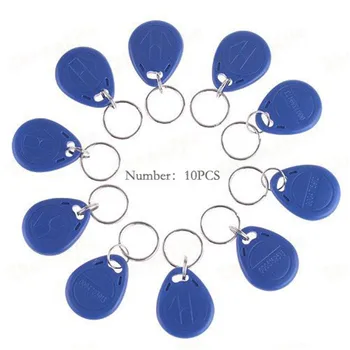 

10Pcs Proximity EM4100 TK4100 125KHz RFID ID Blue Color Card Tag Token Key Chain Keyfob Read Only Fast Shipping
