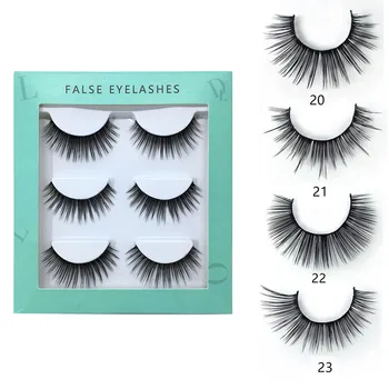 

3Pair Luxury False Lashes Fluffy Eyelashes Natural 3D Long Natural Thick Handmade Fake False Eyelashes Y813