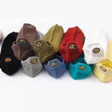 Женские лодочные носки с японским смайликом в стиле Харадзюку, уличная одежда, модные повседневные хлопковые Забавные милые носки