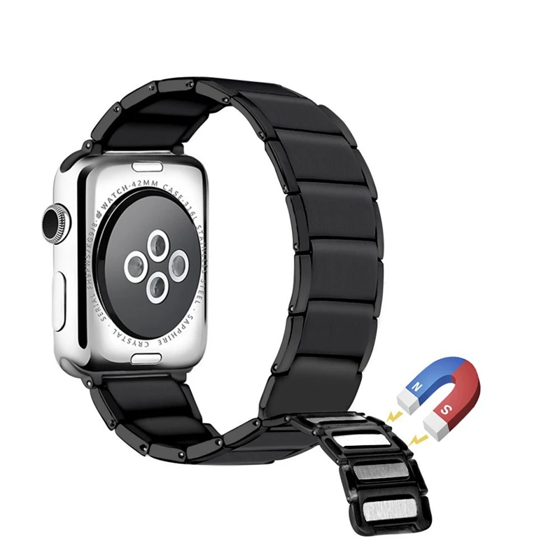 Ремешок для Apple Watch Группа Apple Watch 4 3 2 1 Iwatch ремешок 38 мм 40 мм мужской браслет из нержавеющей стали аксессуары для часов
