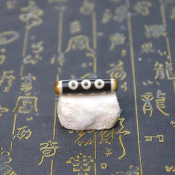 

Tibetan Feng Shui DZI old black/white 5 eyes 10*42mm agate beads men and women jewelry necklace pendant amulet Free Shipping