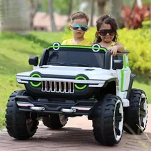Voitures électriques à quatre roues pour enfants, véhicule jouet pour adultes 4WD véhicule tout terrain Double deux places véhicule électrique pour enfants