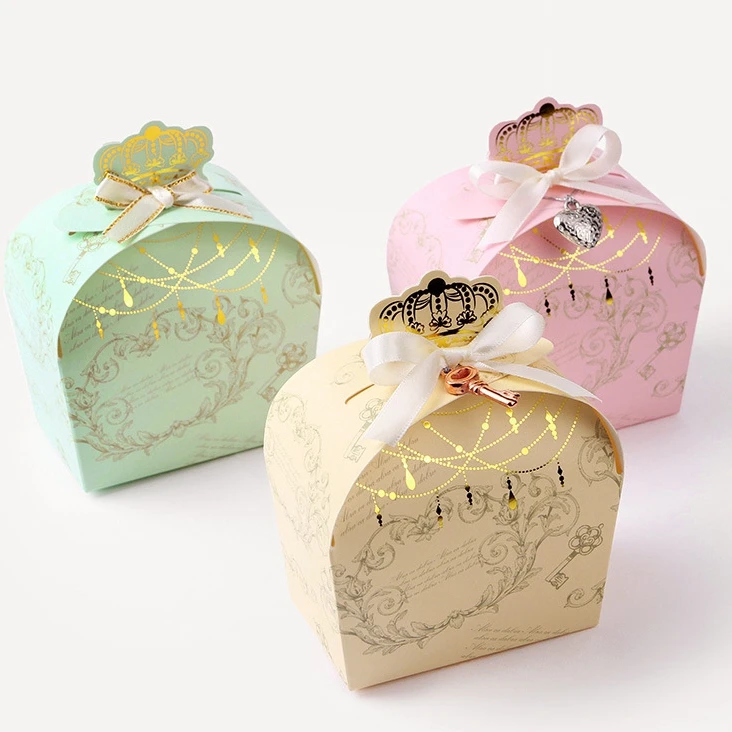 wedding gift bags Crown gift boxes,wedding favor box, candy box ,cookie box 30pcs/lot large christmas gift bags