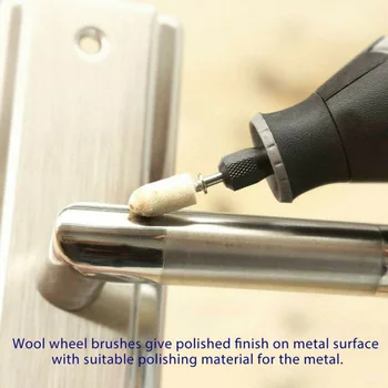 

129PCS Soft Wool Felt Polishing Buffing Wheel Mixed Set Accessories Rotary Tool With 38mm Silver White Abrasive Tools