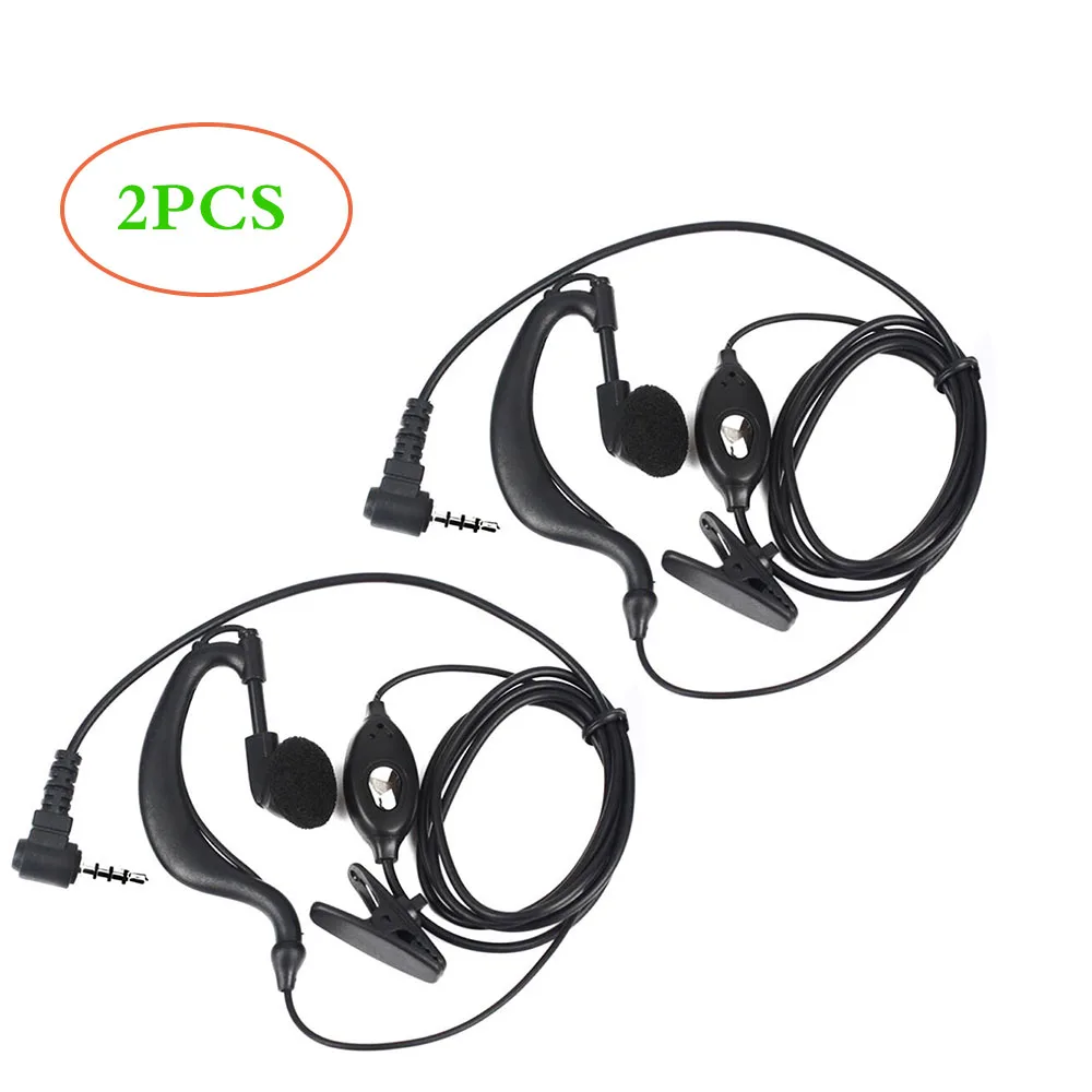 

2Pcs Earpiece Headset for Bf-T1 UHF400-470 20CH Portable Ham FM CB Radio Handheld Transceiver
