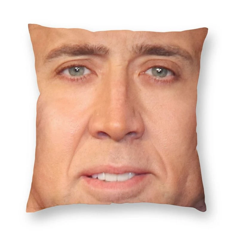 Home Deco Nicolas Cage Pillow | Nicolas Cage Pillow Cover | Nicolas Cage  Meme Pillow - Cushion Cover - Aliexpress