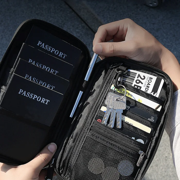 Держатель паспорта для путешествий с защитой RFID водонепроницаемый портативный держатель для карт мобильного телефона LXX9