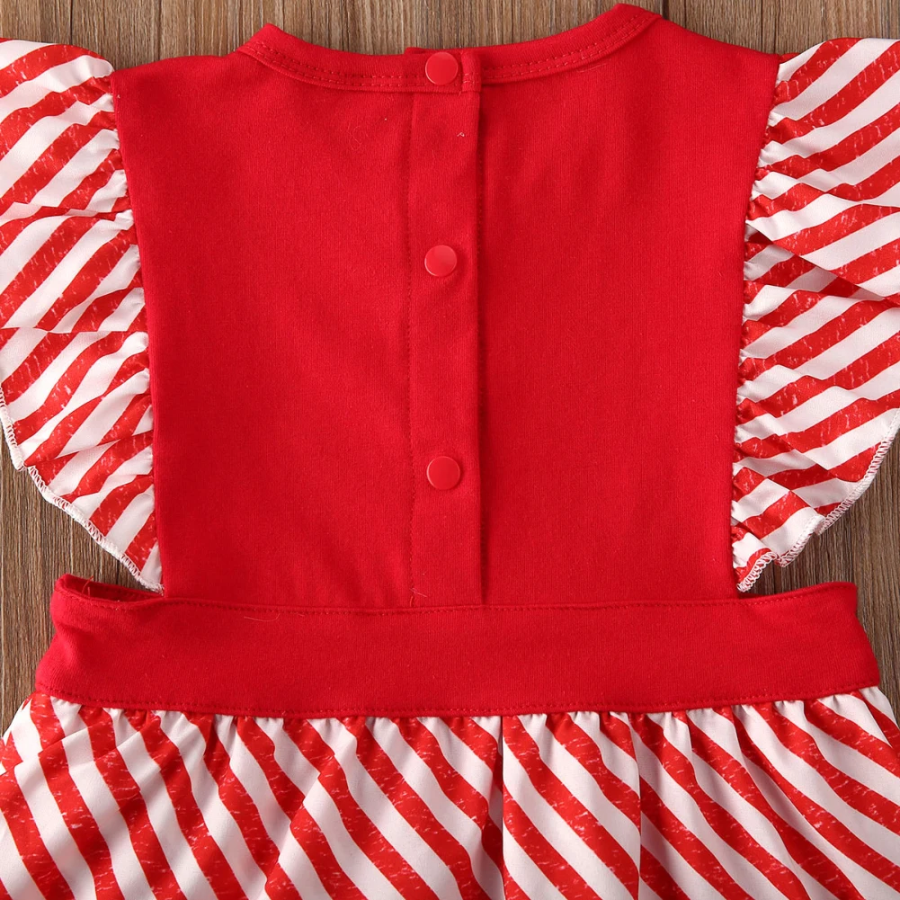 Рождественская одежда для сестры; Детский комбинезон в полоску для маленьких девочек; платье; комплект одежды