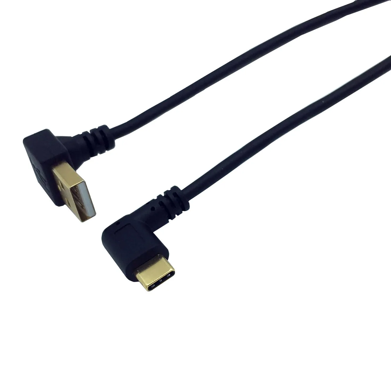Позолоченный нижний угол USB2.0(type-A) штекер USB3.1(type-C) Мужской левый и правый угол USB синхронизация данных и зарядный кабель разъем;