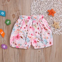 AliExpress; сезон весна-лето; детская одежда; стиль; розовые детские шорты с цветочным принтом; Одежда для младенцев