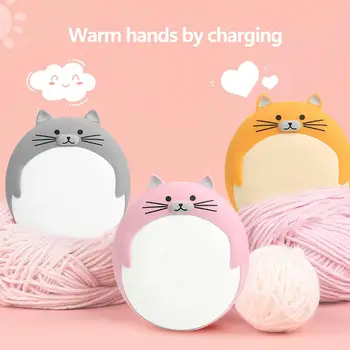 

Cartoon Cat 5200mAh Pocket Hand Warmer Heater USB Rechargeable Power BankLong-life Ultralight Hand Warmer Indoor