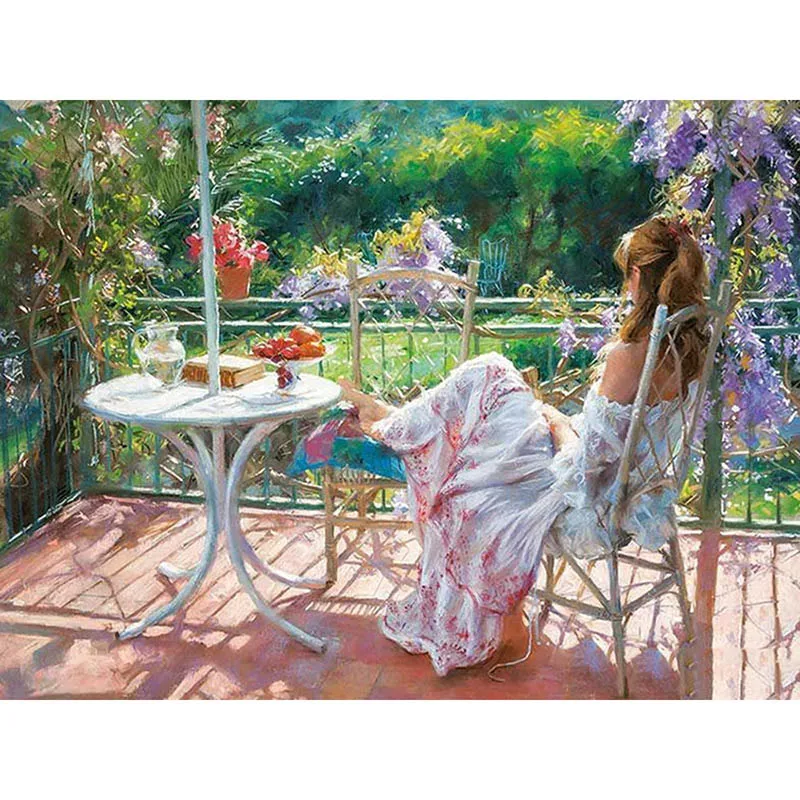 Diamond Painting 5D Beauty Embroidery Mosaic Full Set Garden With Square Rhinestone Art Home Decorations | Дом и сад