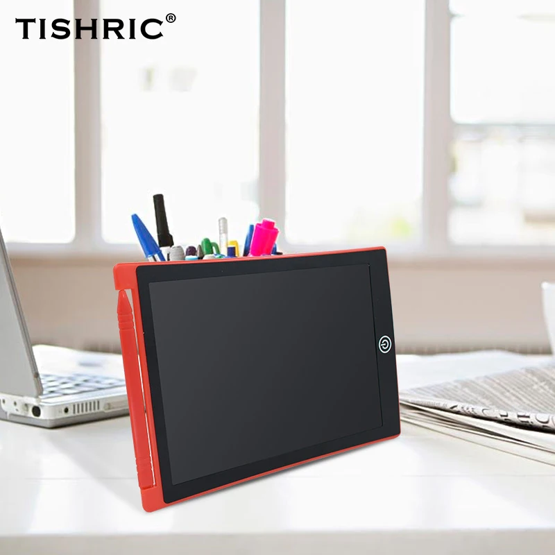 red no lock TISHRIC бизнес 8," дюймовый графический планшет стилус/ЖК-планшет для письма Цифровой графический планшет для рукописного ввода детская доска для письма сенсорная панель - Цвет: red no lock