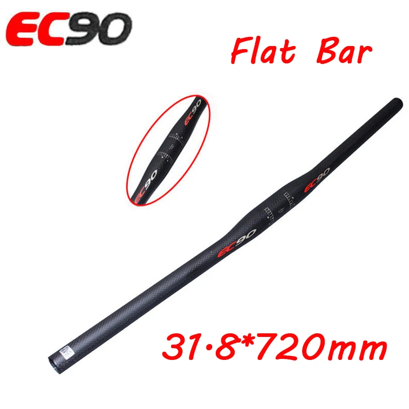 Flat-31.8-720mm EC90 углеродный Руль 25,4/31,8 мм велосипедная Ручка Бар Горный Велосипед Горизонтальный руль 660-760 мм Аксессуары для велосипеда - Цвет: Flat-31.8-720mm