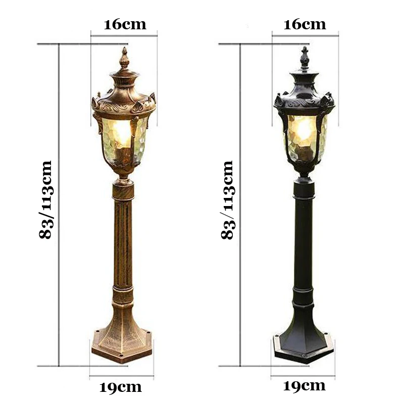 European Retro Community Outdoor Waterproof Lawn Lamp Park Road Lamp Home Garden Villa Courtyard
