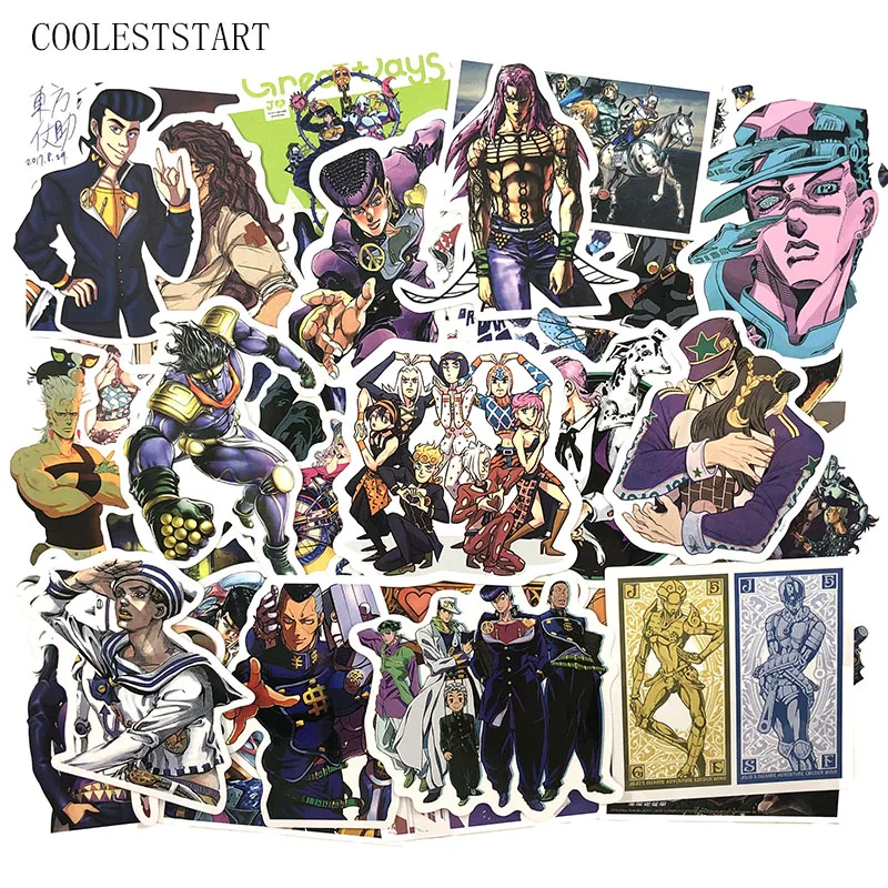 50 шт./компл. аниме Jojos Необычные наклейки на тему путешествий для ...