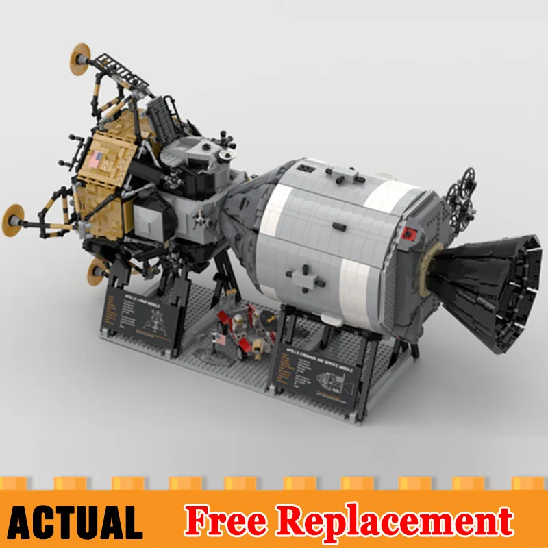 DIY MOC строительные блоки совместимы с 26457 Apollo 11 Звездные войны модель космического аппарата подарок на день рождения игрушки для детей