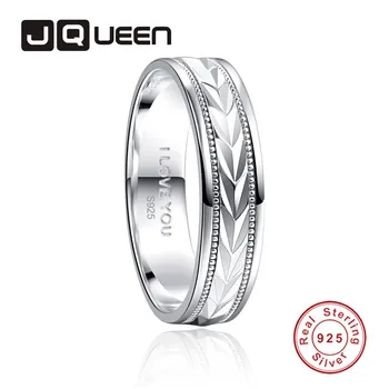 

JQUEEN 6MM Ring Circle Inside I LOVE YOU Ring 925 Jewelry Pave Setting Crystal Jewelry Bijoux Femme
