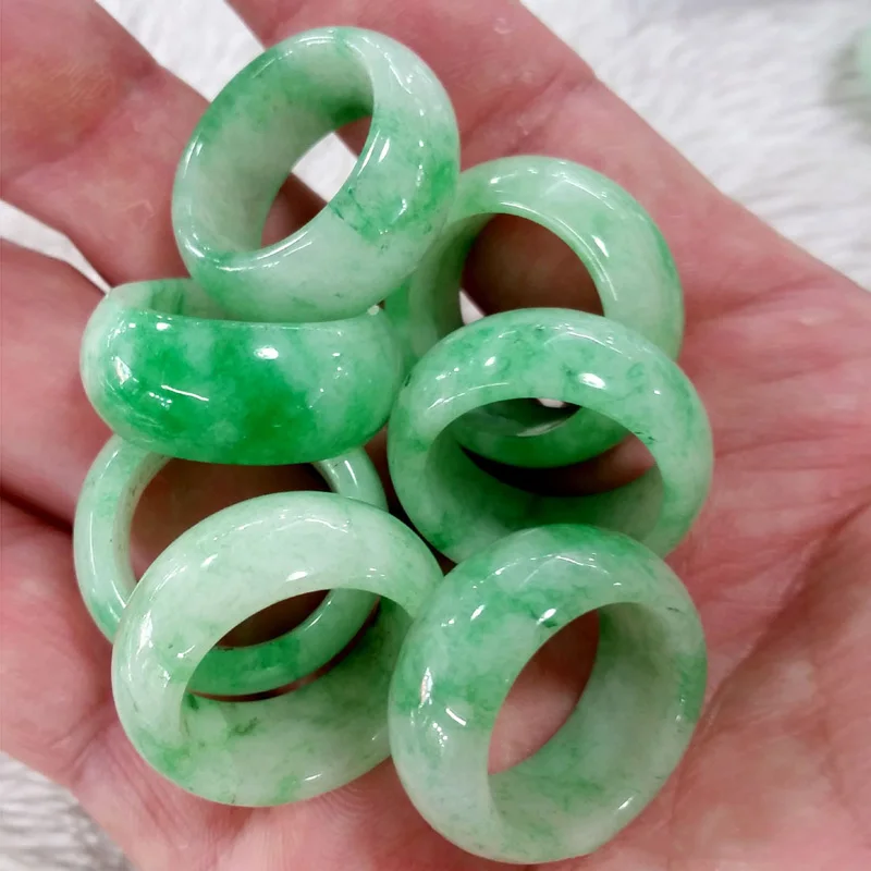 Предложение anillos de jadeíta-Верде натуральный tallados a mano жадеит BanZhi joyería de anillo de dedo de moda para hombres